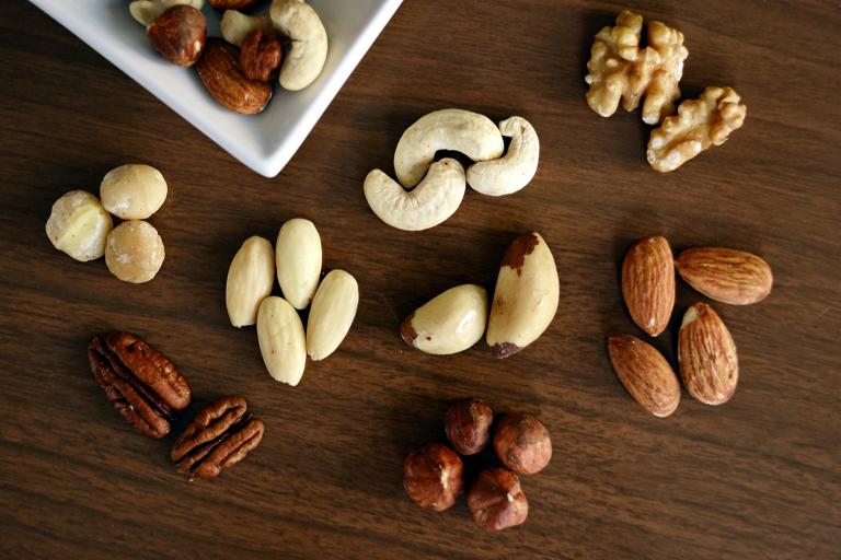 Walnuts, macadamias, and almonds